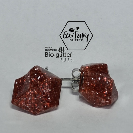 Glitter Earrings Ruby S/Steel